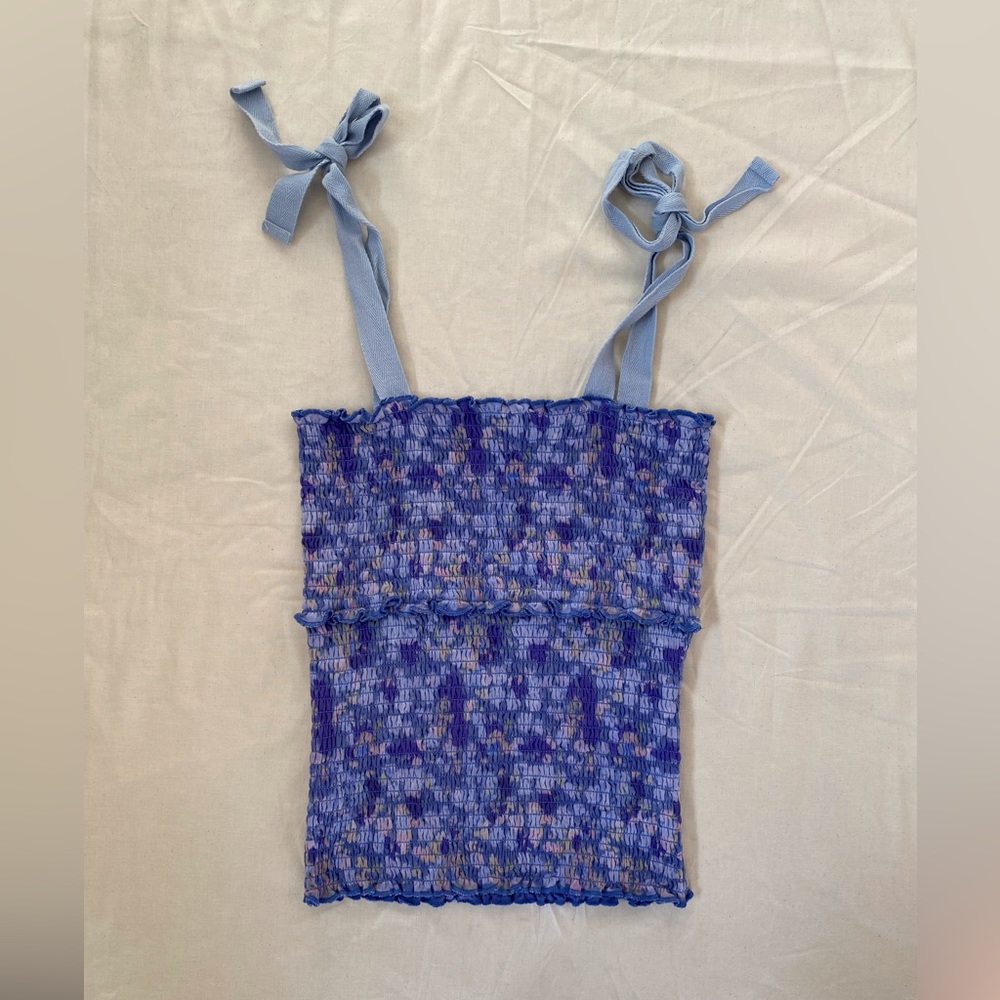 Like New Anthropologie Tube Top with Tie Shoulder Straps - Picture 1 of 3